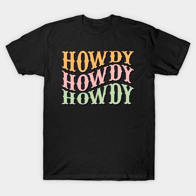 Howdy Howdy Rodeo Western T-Shirt by AnnetteNortonDesign